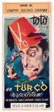 Playbill for 'Un turco napoletano' starring Totò by Lorenzo Nistri, Offset, Roggero & Tortia, Torino, sold Oct 2024