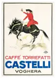 Caffè torrefatti Castelli / Voghera by Achille Mauzan, Color lithograph, Nuove Edizioni Mauzan Morzenti, Milano, offered Apr 2024