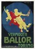Vermouth Ballor Torino by Giorgio Muggiani, Color lithograph, Off, sold Apr 2024