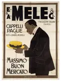 A. Mele & Ci. / Cappelli e paglie by Franz Laskoff, Color lithograph, Off, sold Apr 2024