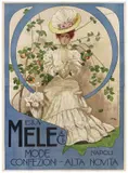 E. & A. Mele / Mode Confezioni – Alta Novità by Leopoldo Metlicovitz, Color lithograph, Off, offered Apr 2024