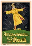 Impermeabili Ettore Moretti by Achille Mauzan, Color lithograph, MAGA, Parigi-Milano, sold Apr 2024