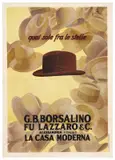 G. B. Borsalino / La casa moderna by Marcello Dudovich, Color lithograph, Star, Milano, sold Apr 2024