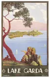 Lake Garda by Severino Tremator, Color lithograph, Barabino & Graeve, Genova, sold Apr 2024