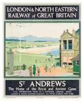 St. Andrews by Henry George Gawthorn, Color lithograph, Ben Johnson & Co, sold Apr 2024