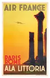 Air France / Paris Rome by Albert Solon, Color lithograph, France Affiches, Paris, sold Apr 2024