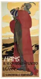 Hans il Suonatore di Flauto by Leopoldo Metlicovitz, Color lithograph, Off, offered Apr 2024