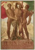 Turin by Adolfo de Carolis, Color lithograph, Chappuis, Bologna, sold Apr 2024