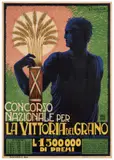 Concorso Nazionale per la Vittoria del grano by G. Bartoletti, Color lithograph, Grafiche Baroni & C, offered Apr 2024