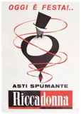 Asti Spumante Riccadonna by Armando Testa, Color lithograph, S, sold Apr 2024