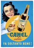 Un camel caldo fa soltanto bene by Essi, Tempera sketch on cardboard, sold Apr 2024