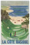 Visitez la Côte Basque by Bernard Villemot, Color lithograph, printer unknown, sold Apr 2024