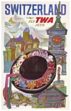 Switzerland / Fly TWA Jets by David Fedric Klein, Offset, printed in U, sold Apr 2024