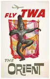 The Orient / Fly TWA by David Fedric Klein, Color lithograph, Litho in USA, sold Apr 2024