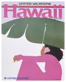 United Vacations / Hawaii by Pegge Hopper, Offset, printer unknown, sold Apr 2024