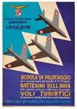 Scuola di Pilotaggio / Aeroporto di Levaldigi by Anónimo, Color lithograph, I, offered Apr 2024