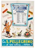 Con S. Pellegrino è un'altra corsa! by M. Congiu, Color lithograph, Tipo-lito Scarabellin, Milano, offered Apr 2024