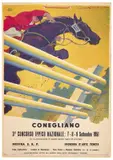 Conegliano / 3° Concorso Ippico Nazionale by Gino DeFinetti, Color lithograph, Graf, sold Apr 2024