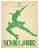 Pattinaggio Artistico / Federazione Italiana by Anónimo, Color lithograph, Tipo-litografia Dini, Modena, offered Apr 2024