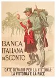 Banca Italiana di sconto by Enrico Della Leonessa, Color lithograph, Off, sold Apr 2024