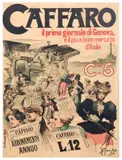 Caffaro by Giuseppe Garuti, Color lithograph, Lit, sold Apr 2024
