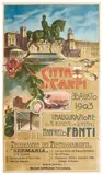 Città di Carpi / Inaugurazione del monumento al generale Manfredo Fanti by Anónimo, Color lithograph, Tipo-lito Bresciana, Brescia, offered Apr 2024