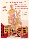 Ville d'Annonay by Armand Oldra', Color lithograph, printer unknown, offered Apr 2024