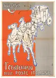 1° Centenario delle Poste Italiane by G. Belli, Color lithograph, Chronograph, Roma, offered Apr 2024