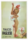 Talco Paglieri (later reprint) by Gino Boccasile, Offset, Zanini e Cellerino, Alessandria, sold Apr 2024