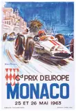 Grand Prix d'Europe / Monaco (later reprint) by Michel Beligond, Offset, Jean Ramel, Nice, offered Apr 2024