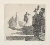 Paesaggio (I stato) by Giorgio Morandi, Etching on copper on Japanese paper, ed, sold May 2026