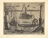 Il gondoliere by Luigi Bartolini, Etching and aquatint, ed, sold May 2026