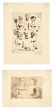 Lot of two drypoint engravings: Cantanti (Ex musicis) by Massimo Campigli, Drypoint on Japanese paper, sold May 2026