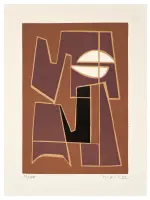 La passeggiata by Alberto Magnelli, Linocut on Filacarta from Brugherio, ed, sold May 2026