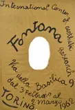 Exhibition poster International Center of Aesthetic Research - Turin by Lucio Fontana, Original poster printed using gold lithography, sold May 2026
