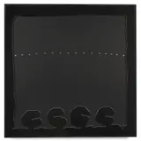 Concetto Spaziale, Teatrino (nero II) by Lucio Fontana, Four sheets of cut-out board in a plexiglass box frame, ed, sold May 2026