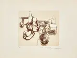 Still life in studio by Renato Guttuso, Etching and aquatint, ed, sold May 2026