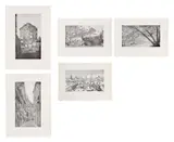 Cara vecchia Torino by Federica Galli, Lot of five etchings in the original folder, ed, sold May 2026