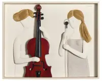 Concertino by Antonio Bueno, Relief and mixed media on panel, ed, offered May 2026