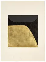 Oro e nero by Alberto Burri, Silkscreen on cardboard, ed, sold May 2026