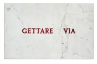 Gettare via by Salvo, Marble headstone, ed, sold May 2026