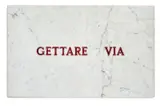 Gettare via by Salvo, Marble headstone, ed, sold May 2026