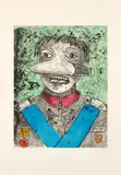 Personaggio decorato by Enrico Baj, Colour etching and aquatint, ed, sold May 2026