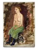 Nudo seduto by Scipione, Oil on panel, offered May 2026
