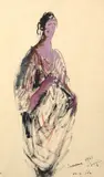 Female figure by Marino Marini, Mixed media on paper, sold May 2026