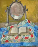 Natura morta con specchio by Daphne Maugham Casorati, Oil on canvas, sold May 2026
