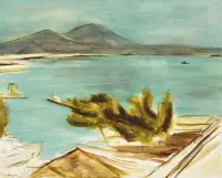Landscape by Francesco Menzio, Oil on canvas, sold May 2026