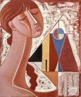 Fanciulla (Donna Pensosa) by Mario Tozzi, Oil on canvas, sold May 2026