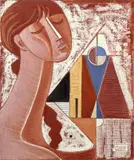 Fanciulla (Donna Pensosa) by Mario Tozzi, Oil on canvas, sold May 2026