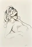 Untitled by Renato Guttuso, Ink on paper, sold May 2026